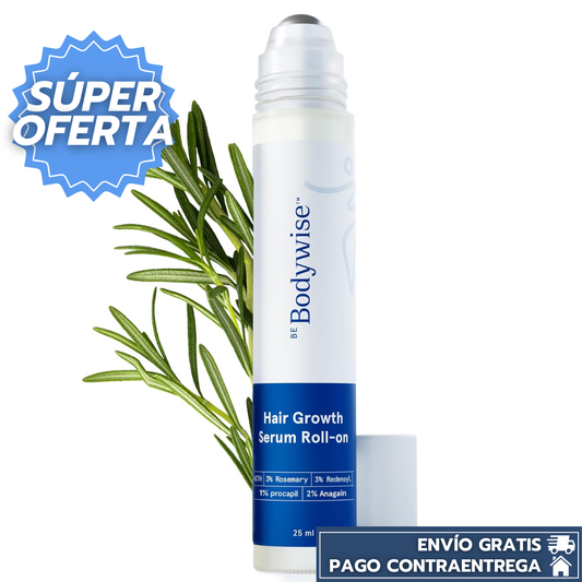 BodyWise Roll On™: Sérum en roll-on que activa folículos y acelera el crecimiento del cabello.