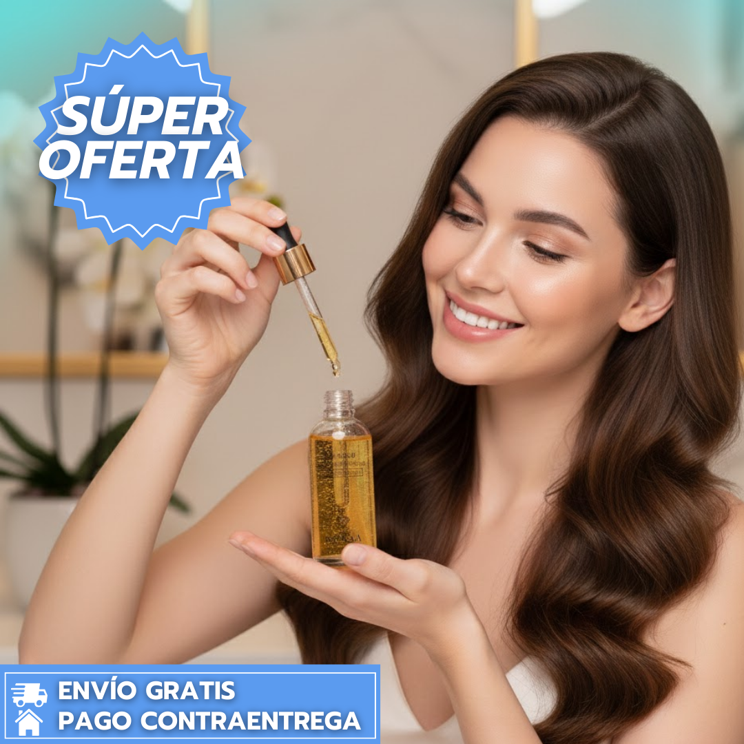 Serum 24k Gold Oro Bioaqua X3™:  Hidratar, elimina arrugas y da flexibilidad a tu piel
