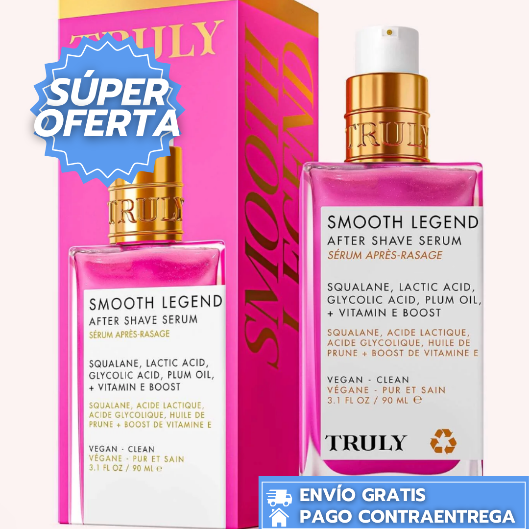 Truly™ Smooth Legend: Sérum post-afeitado que deja la piel calmada, suave y sedosa.