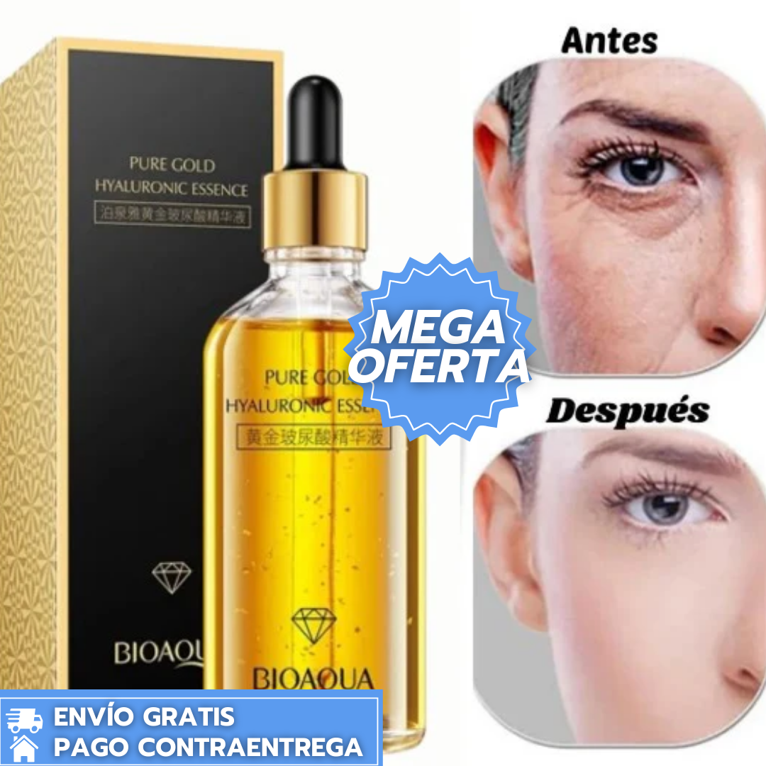 Serum 24k Gold Oro Bioaqua X3™:  Hidratar, elimina arrugas y da flexibilidad a tu piel