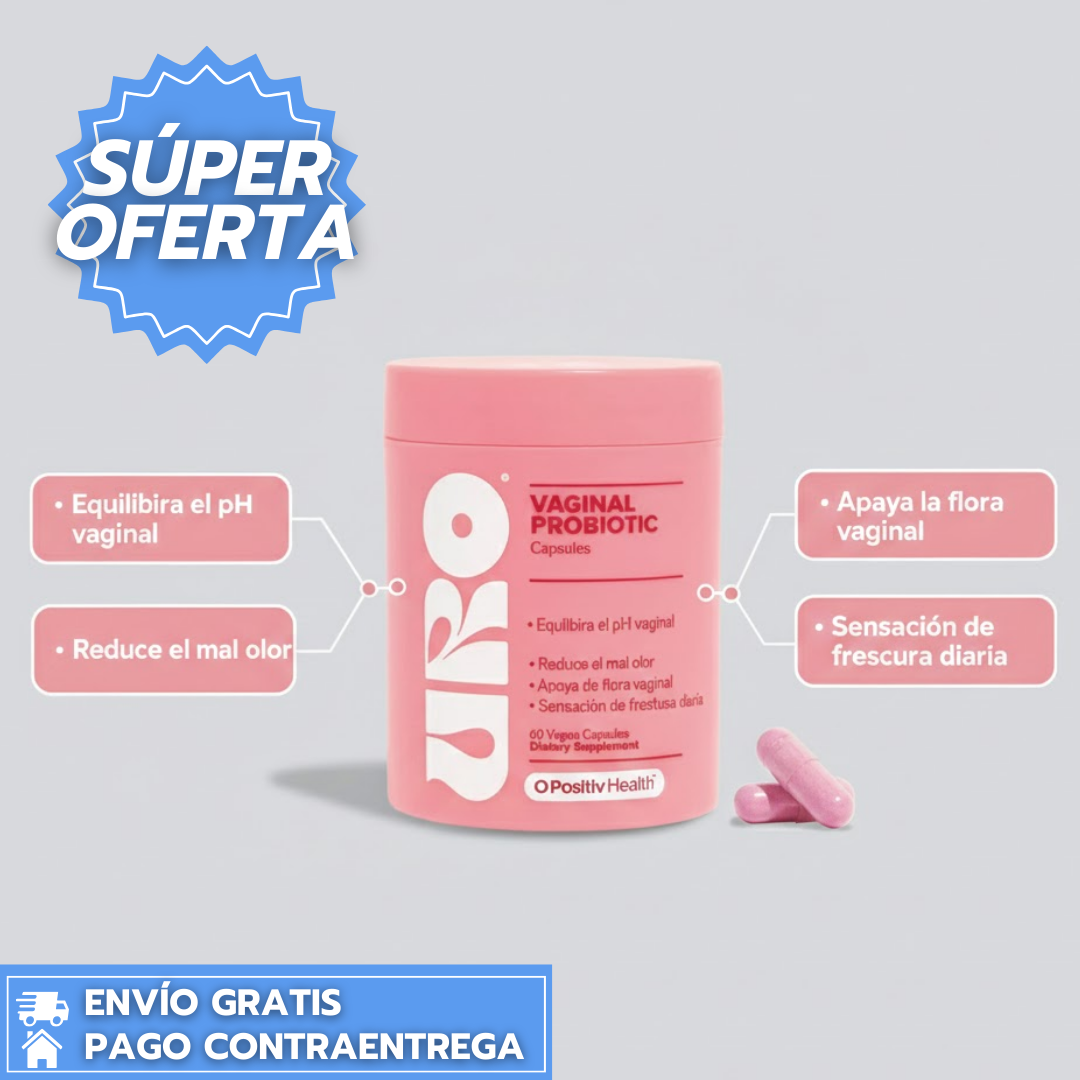 Cápsulas Probióticas URO™: Equilibran el pH y Mejoran la Salud Vaginal